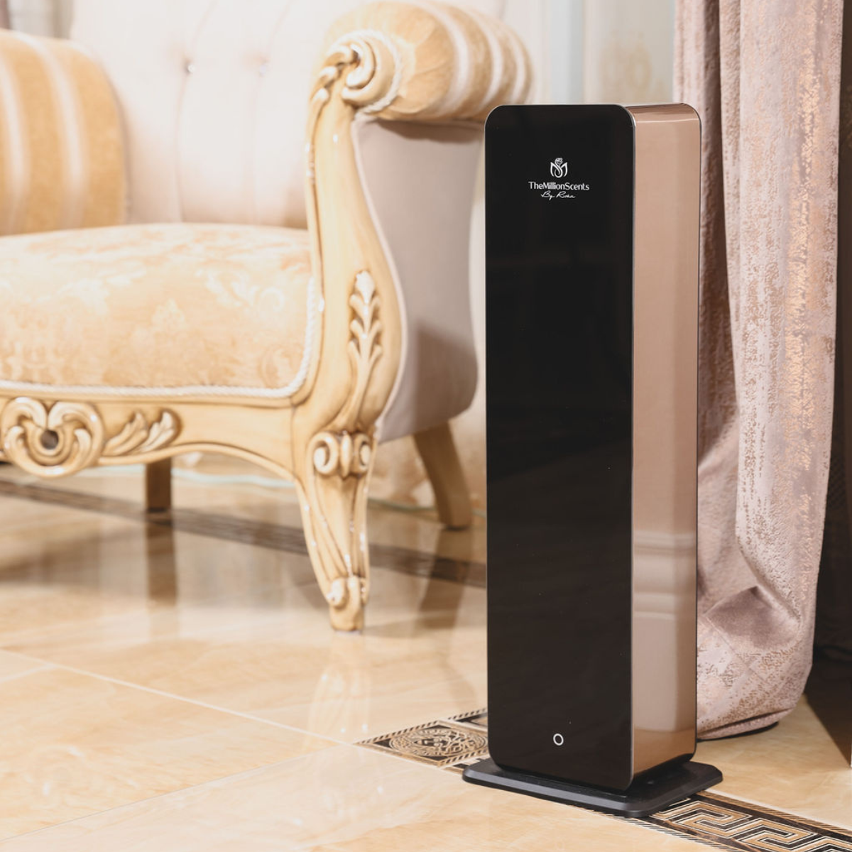 Luxury Tower (BT) Diffuser. Ideal for Any Setting: Perfect for Homes and Offices. Seamlessly infuse your home or business with luxury fragrance using our essential oil diffusers, scent diffusers, and oil diffusers. Elevate your space with our diffuser for home, best home diffuser, hotel collection diffuser, and fragrance diffuser collections.(living room)