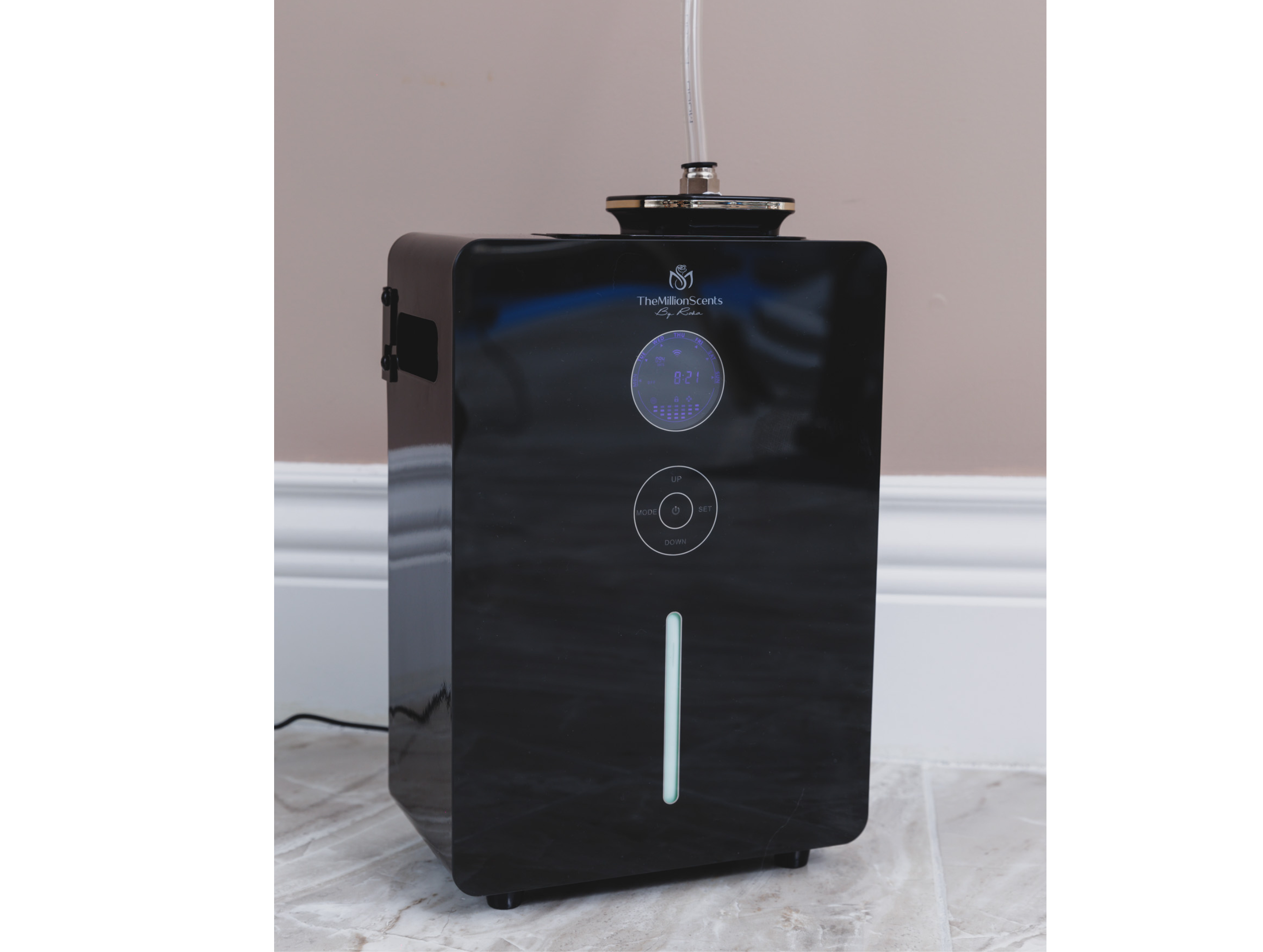 Introducing the Luxury HVAC Diffuser, designed for spaces up to 2,200 square feet. Seamlessly infuse your home or business with luxury fragrance using our essential oil diffusers, scent diffusers, and oil diffusers. Elevate your space with our HVAC scent diffuser for home, best home diffuser, hotel collection diffuser, and fragrance diffuser collections. (black in the house)