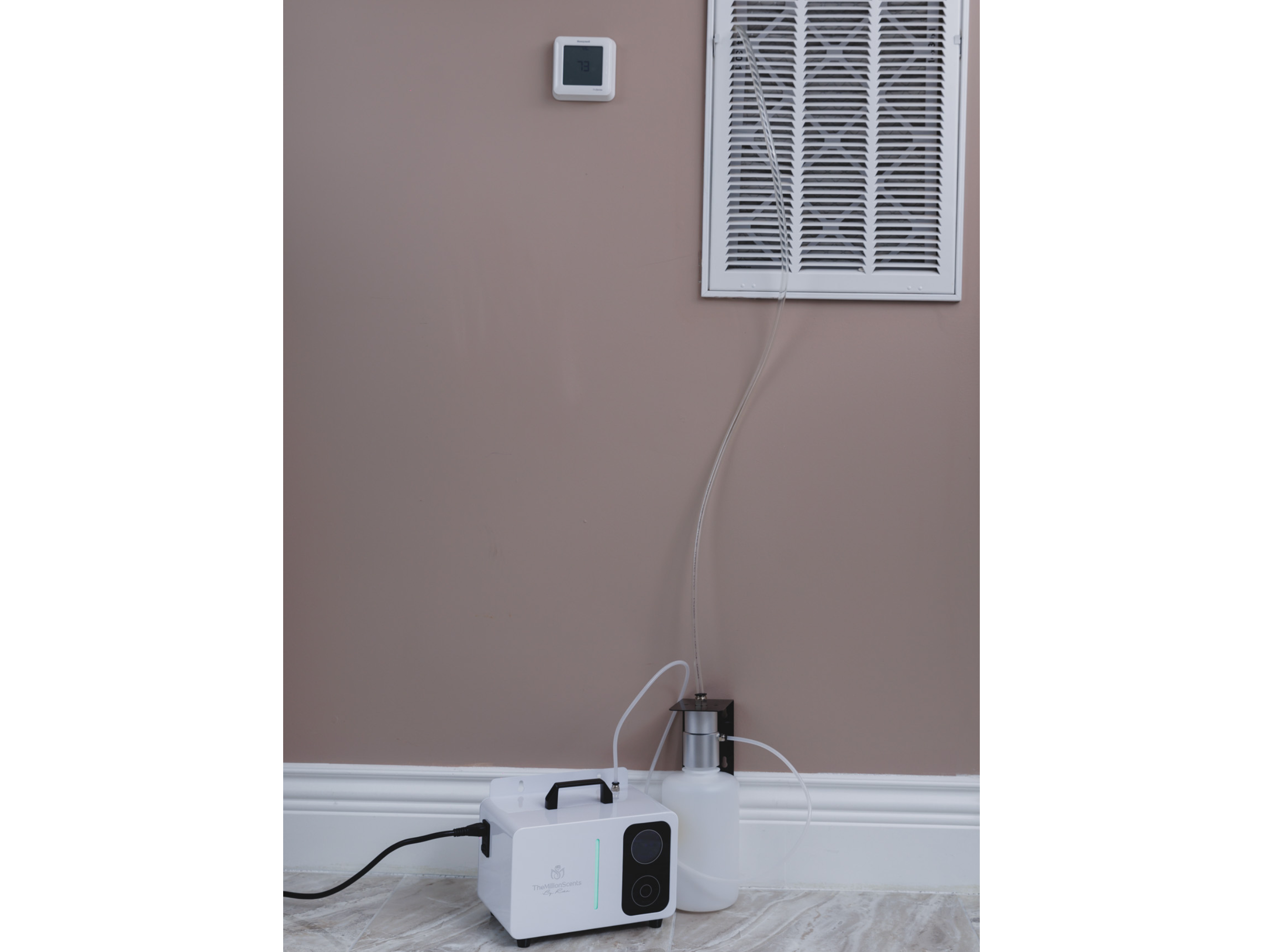 Introducing the Luxury HVAC Empire Diffuser, designed for spaces up to 3,000 square feet. Seamlessly infuse your home or business with luxury fragrance using our essential oil diffusers, scent diffusers, and oil diffusers. Elevate your space with our HVAC scent diffuser for home, best home diffuser, hotel collection diffuser, and fragrance diffuser collections.(white  basement)
